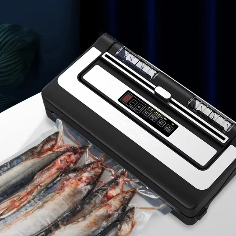 Commercial portable vacuum sealer for smooth and embossed/textured bags for food storage
Commercial portable vacuum sealer for smooth and embossed/textured bags for food storage