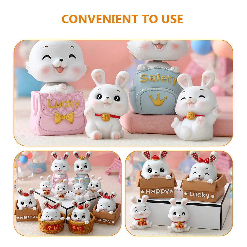 4Pcs Resin Bunny Sculpture Cartoon Design Desktop Ornament Small Rabbit Decoration for Micro Landscape Zodiac Rabbit Figurines 
4Pcs Resin Bunny Sculpture Cartoon Design Desktop Ornament Small Rabbit Decoration for Micro Landscape Zodiac Rabbit Figurines