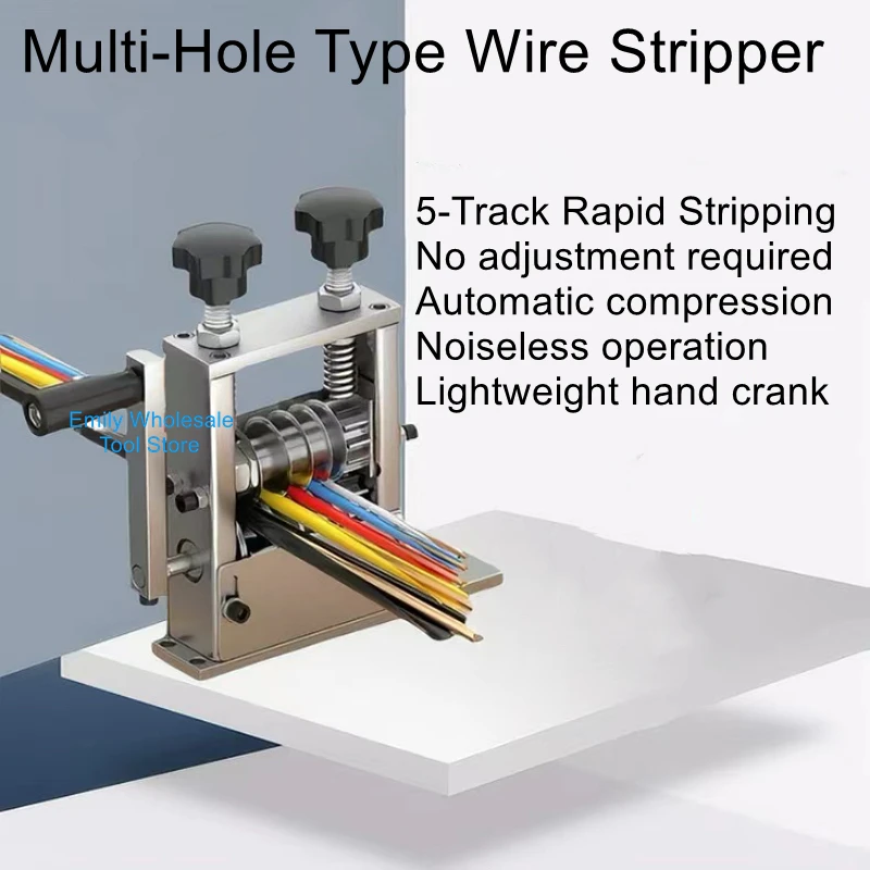 Adjustment-free Electric Multi-Hole Multi-Knife Wire Stripping Machine Multi-Hole Stripping Machine Peeler
Adjustment-free Electric Multi-Hole Multi-Knife Wire Stripping Machine Multi-Hole Stripping Machine Peeler