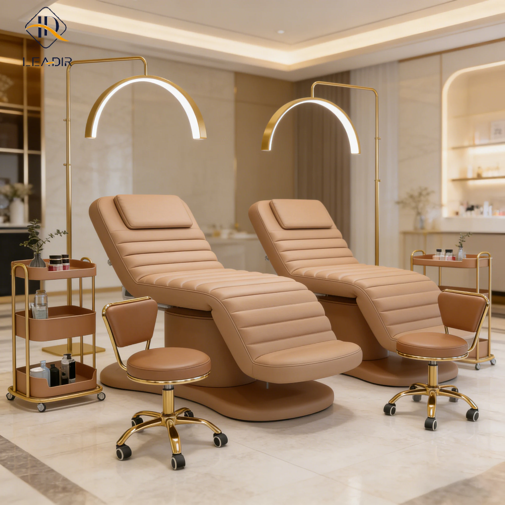 Multi Functional Golden Stainless Steel Base Beauty Massage Bed Facial Spa Eyelash Treatment Bed for Cosmetic
Multi Functional Golden Stainless Steel Base Beauty Massage Bed Facial Spa Eyelash Treatment Bed for Cosmetic