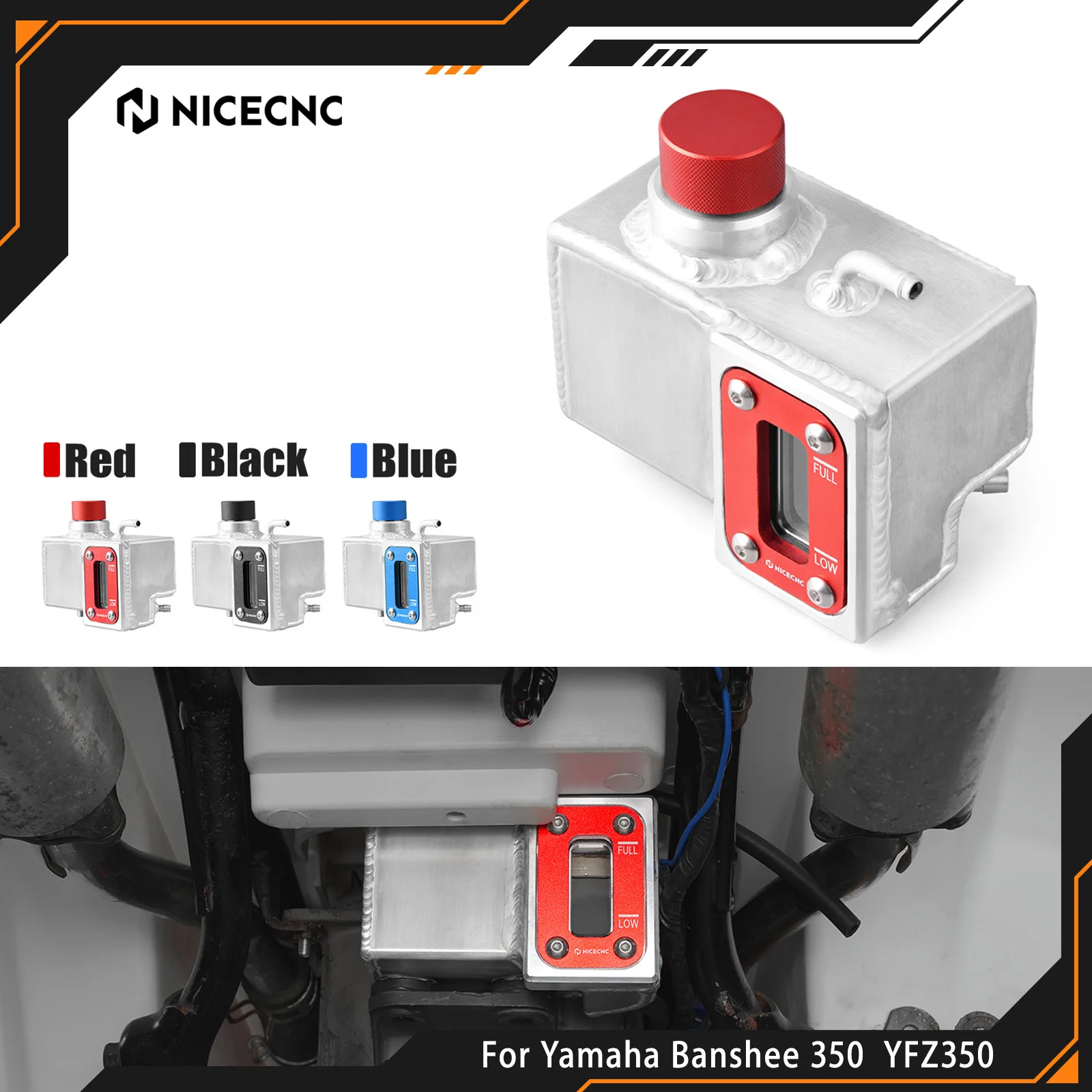 NICECNC For Yamaha Banshee 350 Coolant Reservoir Expansion Tank For YFZ 350 Banshee Tank 1987-2006 Aluminum ATV Accessories
NICECNC For Yamaha Banshee 350 Coolant Reservoir Expansion Tank For YFZ 350 Banshee Tank 1987-2006 Aluminum ATV Accessories