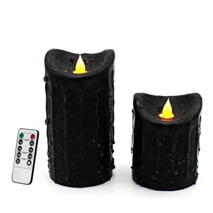 Real Wax Hand Dipped Battery Operated LED Pillar Candles with Timer and Remote Control Primitives Rustic Flickering Dancing Fla
Real Wax Hand Dipped Battery Operated LED Pillar Candles with Timer and Remote Control Primitives Rustic Flickering Dancing Fla