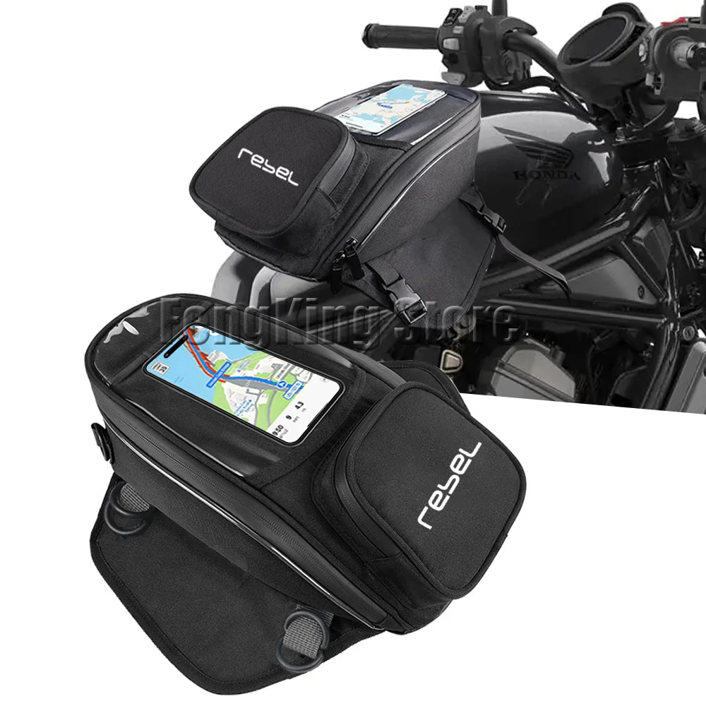 Motorcycle fuel tank bag, navigation bag, waterproof, large capacity, quick detachable For REBEL 1100 500 300 CMX 1100 300 500
Motorcycle fuel tank bag, navigation bag, waterproof, large capacity, quick detachable For REBEL 1100 500 300 CMX 1100 300 500