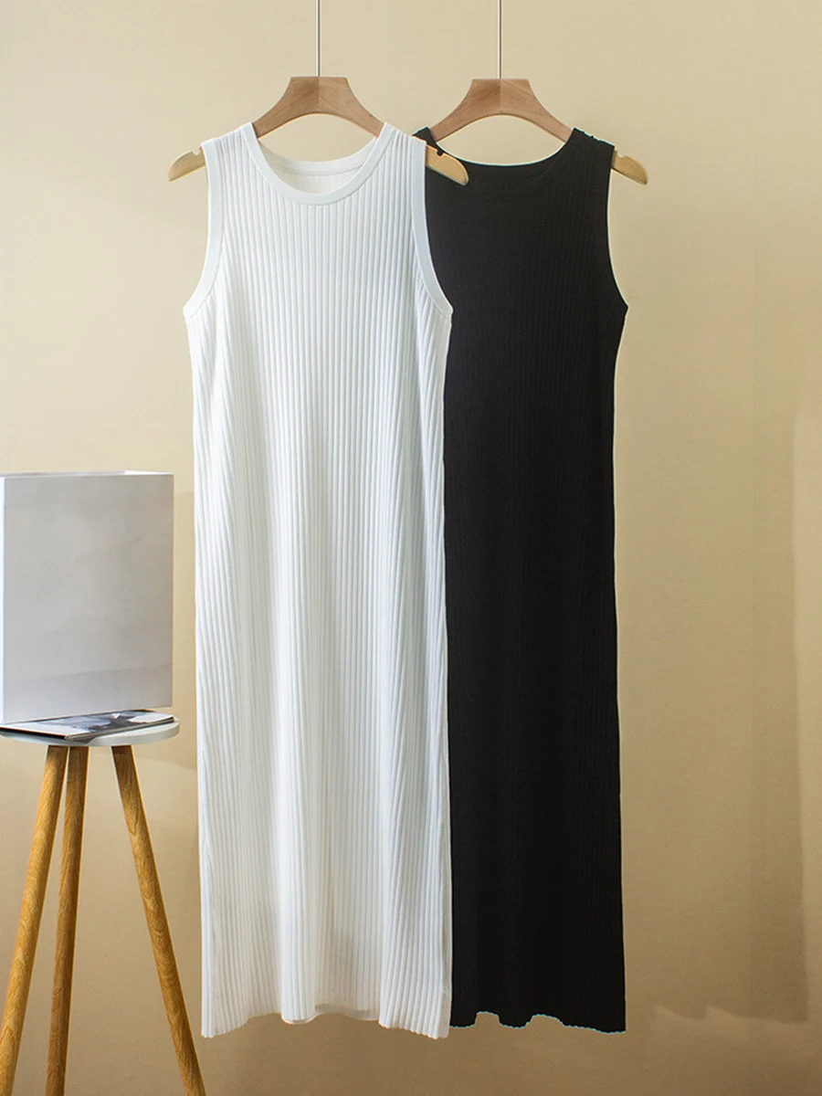 Summer New Round Neck Dress Sleeveless Temperament Cool Skin-Friendly Ice Silk Linen Thin Knitted Vest Dress For Women
Summer New Round Neck Dress Sleeveless Temperament Cool Skin-Friendly Ice Silk Linen Thin Knitted Vest Dress For Women