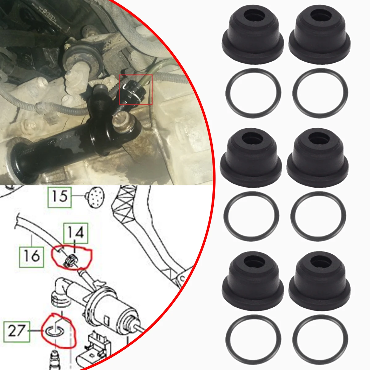 6/10Set for Audi Fiat Peugeot Citroen Skoda Seat VW Clutch Slave Master Cylinder Pipe Seal Repair Kit Transmission Parts Repair
6/10Set for Audi Fiat Peugeot Citroen Skoda Seat VW Clutch Slave Master Cylinder Pipe Seal Repair Kit Transmission Parts Repair