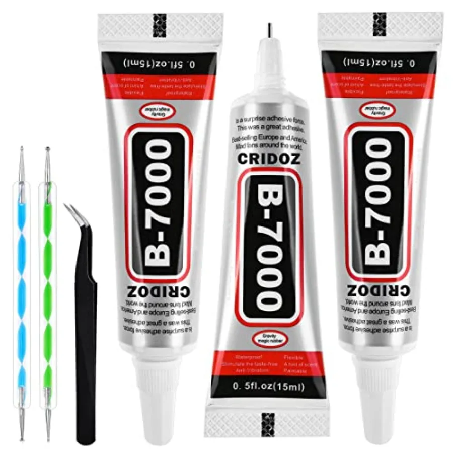 B7000 Rhinestone Glue for Jewelry Making, Clear Craft Glue with Precision Tips Dotting Pens for Metal, Stone, Nail Art, Beading
B7000 Rhinestone Glue for Jewelry Making, Clear Craft Glue with Precision Tips Dotting Pens for Metal, Stone, Nail Art, Beading