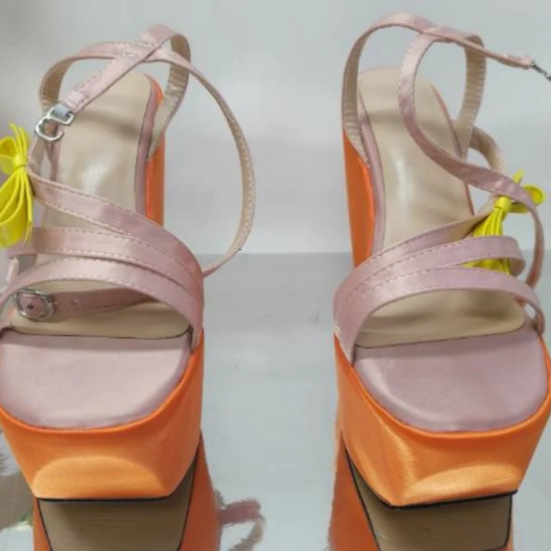 Butterfly-knot Shoes for Ladies Round Toes Buckle Wedges Mixed Colors Tacones Ankle Strap Chassure Femme Belts Zapatos De Mujer
Butterfly-knot Shoes for Ladies Round Toes Buckle Wedges Mixed Colors Tacones Ankle Strap Chassure Femme Belts Zapatos De Mujer