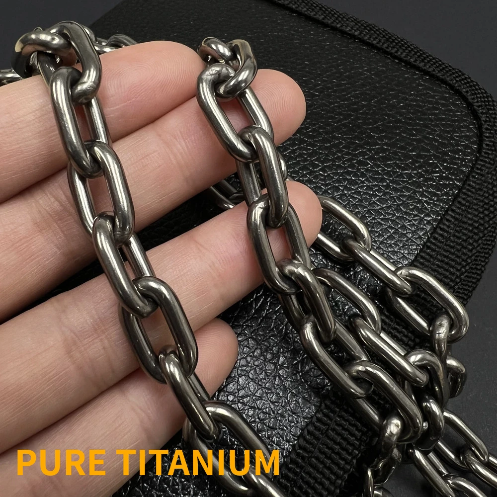 1-2 Meter 9.5MM Pure Titanium Chains for DIY Necklace Bracelet Multi-purpose Lifting Chain Industry Weld Pet Traction Rope Chain
1-2 Meter 9.5MM Pure Titanium Chains for DIY Necklace Bracelet Multi-purpose Lifting Chain Industry Weld Pet Traction Rope Chain