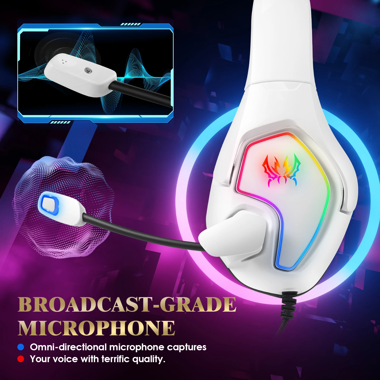 Игровая гарнитура G3000 3,5 мм с RGB-подсветкой, микрофоном с шумоподавлением, комфортная накладная конструкция для ПК/PS5/Xbox
Игровая гарнитура G3000 3,5 мм с RGB-подсветкой, микрофоном с шумоподавлением, комфортная накладная конструкция для ПК/PS5/Xbox