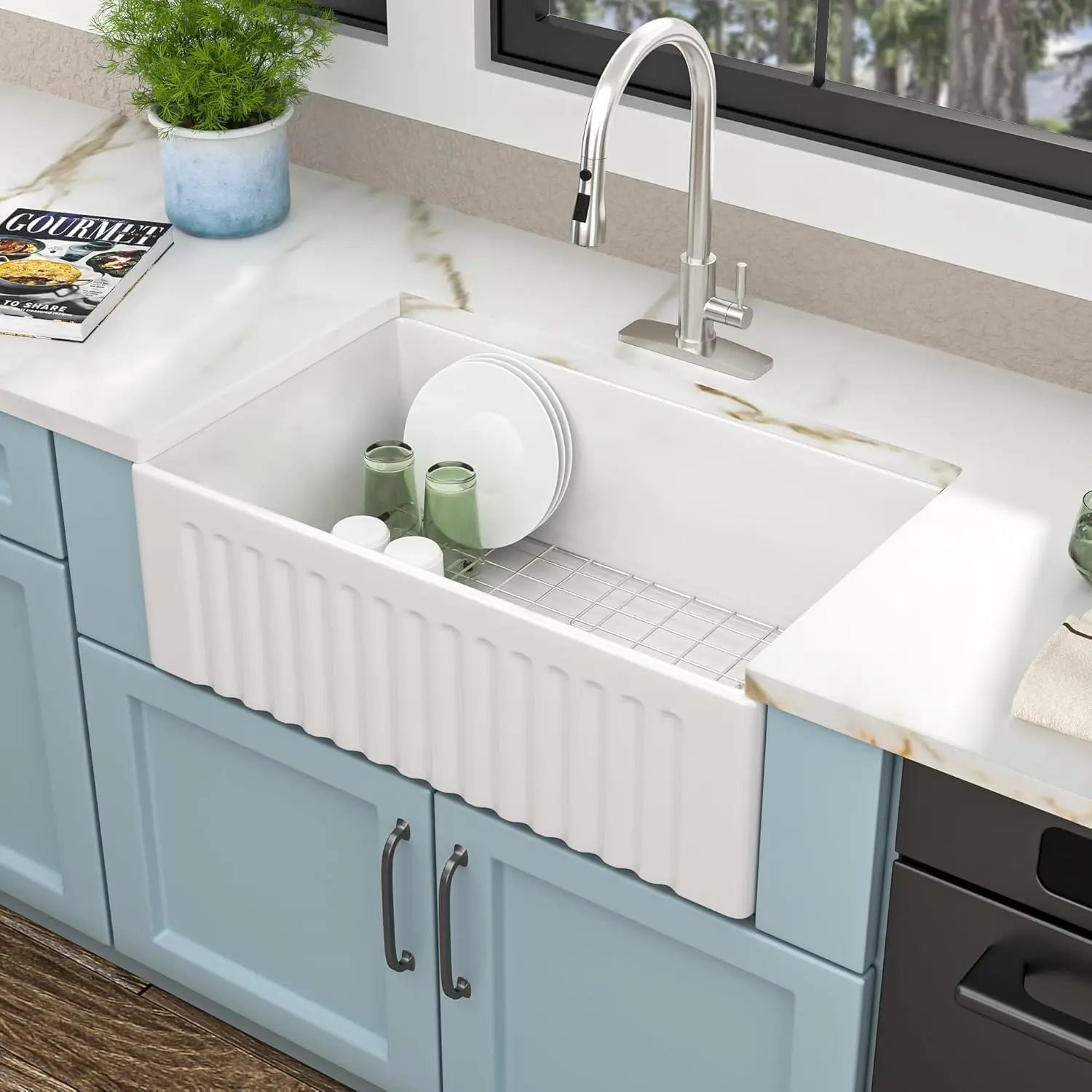 33 Inch Kitchen Sink for Home, Stainless Steel, Silver, Top Mount Single Bowl, 16 Gauge Deep Basin with Drain Strainer
33 Inch Kitchen Sink for Home, Stainless Steel, Silver, Top Mount Single Bowl, 16 Gauge Deep Basin with Drain Strainer