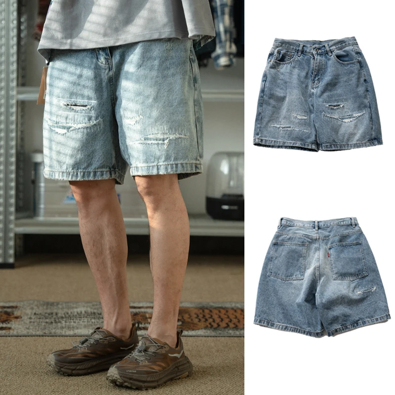 Japanese Loose Straight Tube Embroidery Patch Cloth Washed Worn Denim Shorts for Men and Women's Fashion
Japanese Loose Straight Tube Embroidery Patch Cloth Washed Worn Denim Shorts for Men and Women's Fashion