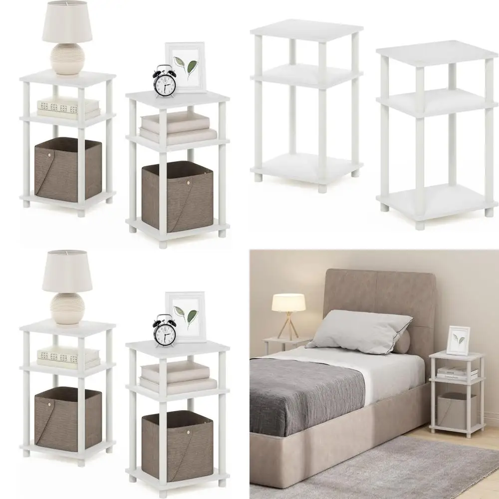 2-3 Tier Rotating Nightstand, Open Storage End Table, Side Table for Bedroom, Living Room, Bathroom, White
2-3 Tier Rotating Nightstand, Open Storage End Table, Side Table for Bedroom, Living Room, Bathroom, White