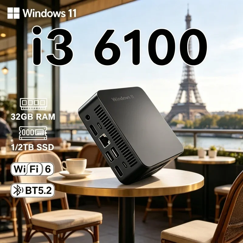 Magnificent 2026 Lilliputian MINI PC Windows 11 Pro Core I3 6100 RAM 1TB SSD WIFI 6 BT5.2 4K HD Blue-blooded Easygoing
Magnificent 2026 Lilliputian MINI PC Windows 11 Pro Core I3 6100 RAM 1TB SSD WIFI 6 BT5.2 4K HD Blue-blooded Easygoing