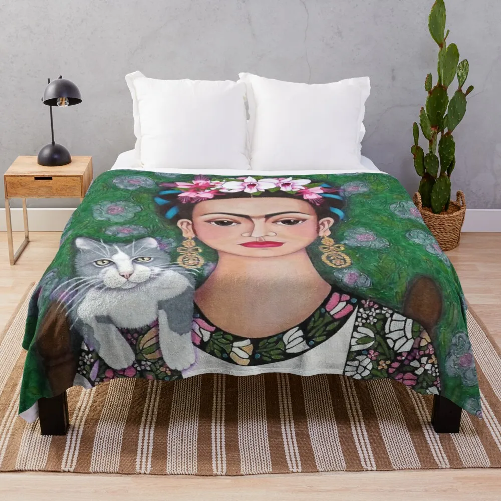 Frida Cat Lover closer Throw Blanket Summer Beddings Luxury Thicken Flannel Fabric for winter Blankets
Frida Cat Lover closer Throw Blanket Summer Beddings Luxury Thicken Flannel Fabric for winter Blankets