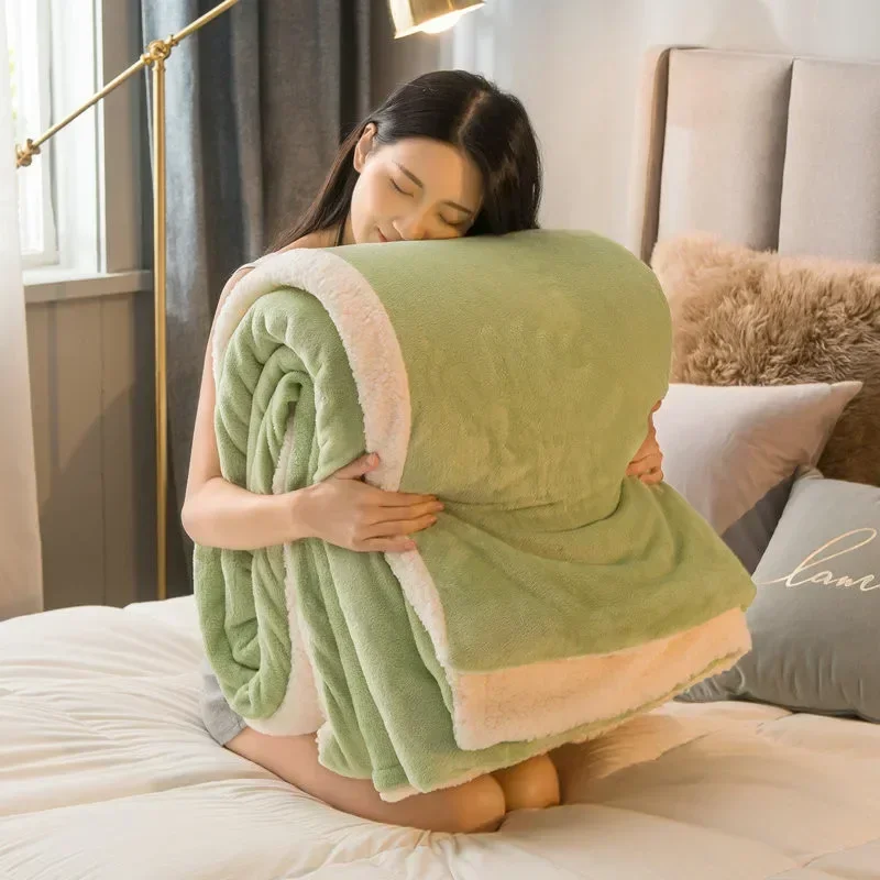 Winter Bed Blankets Solid Color Fleece Blankets Throws Adult Thick Warm Sofa Winter Blanket Super Soft Warm Duvet Cover Luxury
Winter Bed Blankets Solid Color Fleece Blankets Throws Adult Thick Warm Sofa Winter Blanket Super Soft Warm Duvet Cover Luxury