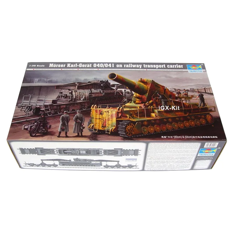 Trumpeter 00209 1/35 Morser Karl Gerat 040/041 on Railway Transport Carrier Military Toy Plastic Assembly Building Model Kit
Trumpeter 00209 1/35 Morser Karl Gerat 040/041 on Railway Transport Carrier Military Toy Plastic Assembly Building Model Kit