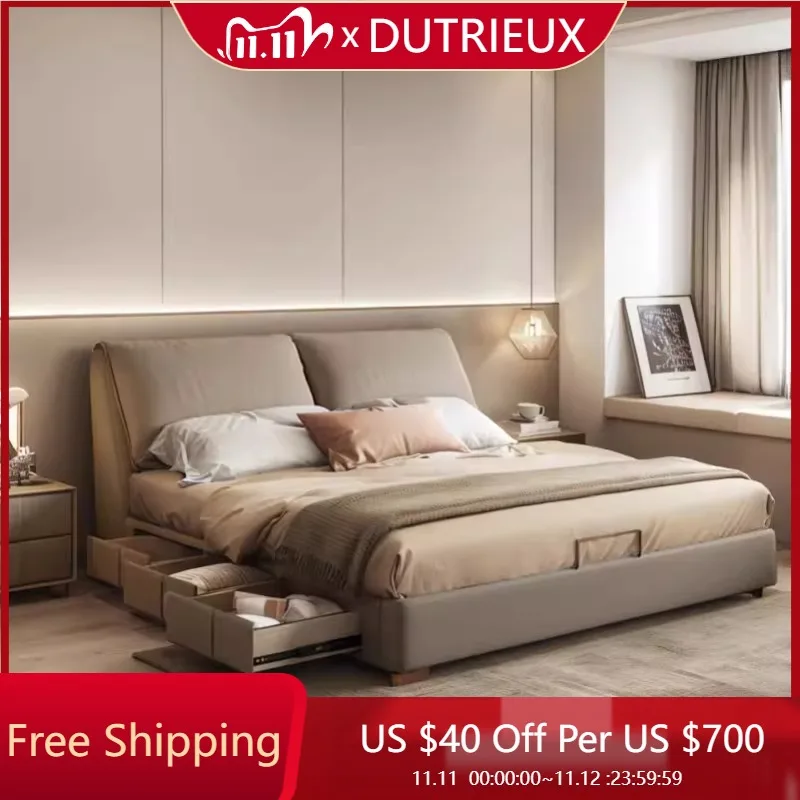 Bedroom Safe Bed Wooden Floor Double Comfortable Sleeping Large Size Soft Bed Fashion Interior Muebles Ornaments Home Decor
Bedroom Safe Bed Wooden Floor Double Comfortable Sleeping Large Size Soft Bed Fashion Interior Muebles Ornaments Home Decor