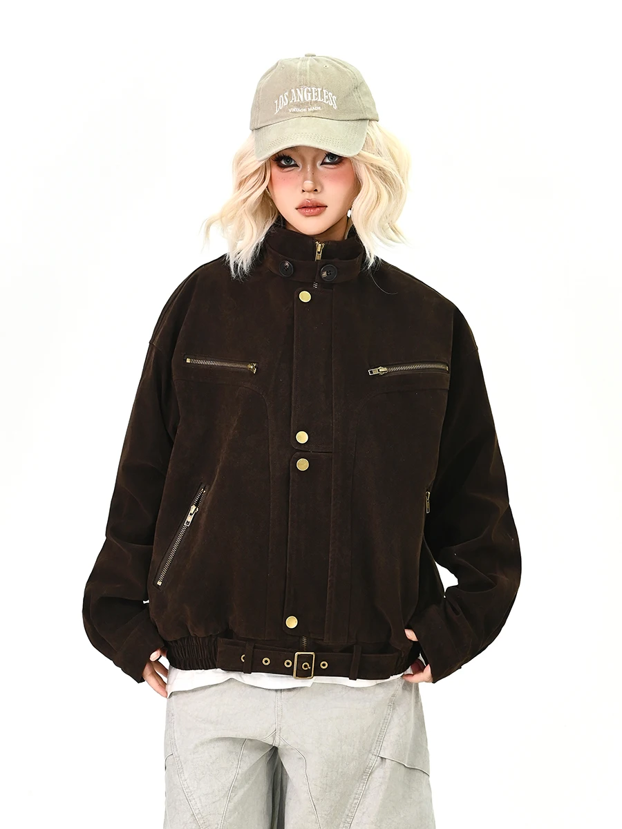 Street Sle Loose Fit Zipper Jaet for Women Spring 2026 Multi-Zipper Workwear Stand Collar Vintage American Outerwear
Street Sle Loose Fit Zipper Jaet for Women Spring 2026 Multi-Zipper Workwear Stand Collar Vintage American Outerwear