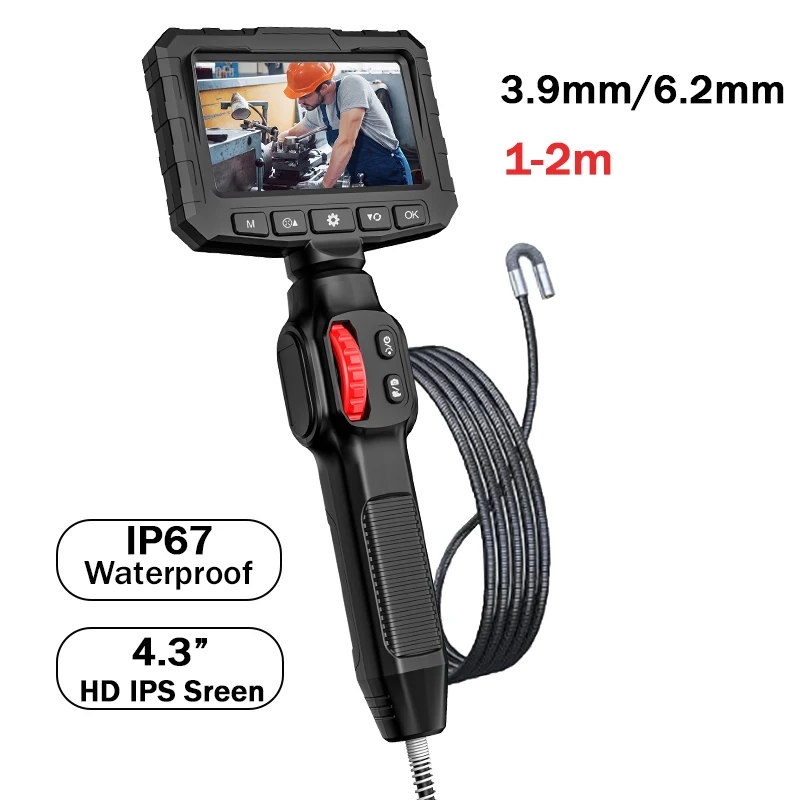 360° Two-way Rotation Industrial Borescope 2MP HDEndoscope with 6 LEDS 6.2mm HD 1080P 1-2m Cable
360° Two-way Rotation Industrial Borescope 2MP HDEndoscope with 6 LEDS 6.2mm HD 1080P 1-2m Cable