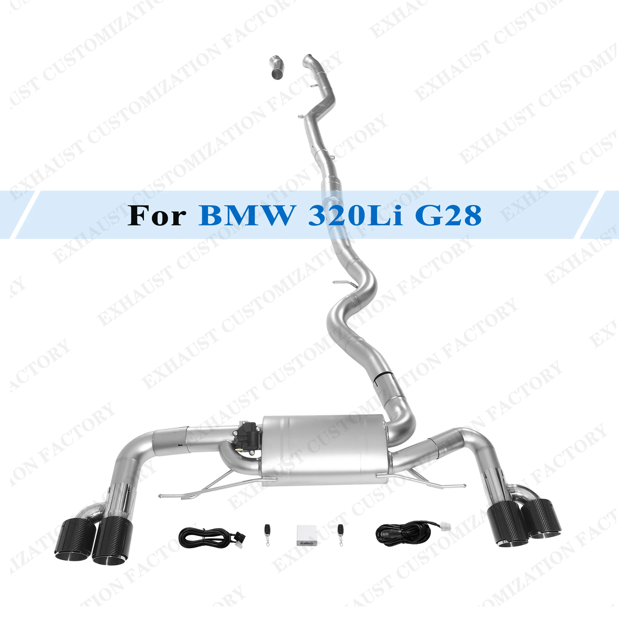 Выхлопная система Catback для BMW 330Li G28 2.0T 2020-2023 гг., эффективный глушитель с электрическим клапаном и дистанционным управлением
Выхлопная система Catback для BMW 330Li G28 2.0T 2020-2023 гг., эффективный глушитель с электрическим клапаном и дистанционным управлением