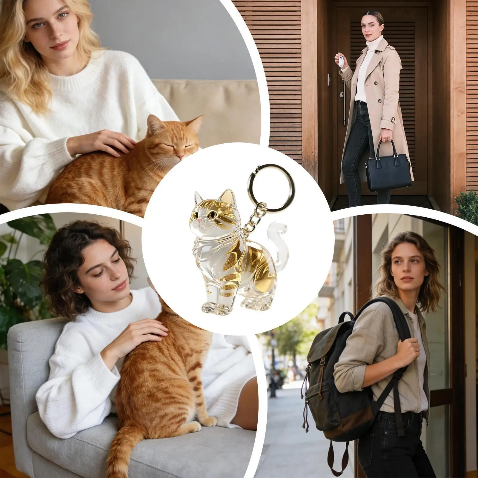 Cat Hair Keychain Cat Shape Clear Pendant Portable Pet Hair Keepsake for Remembrance Backpack Purse Wallet Schoolbag Handbag
Cat Hair Keychain Cat Shape Clear Pendant Portable Pet Hair Keepsake for Remembrance Backpack Purse Wallet Schoolbag Handbag