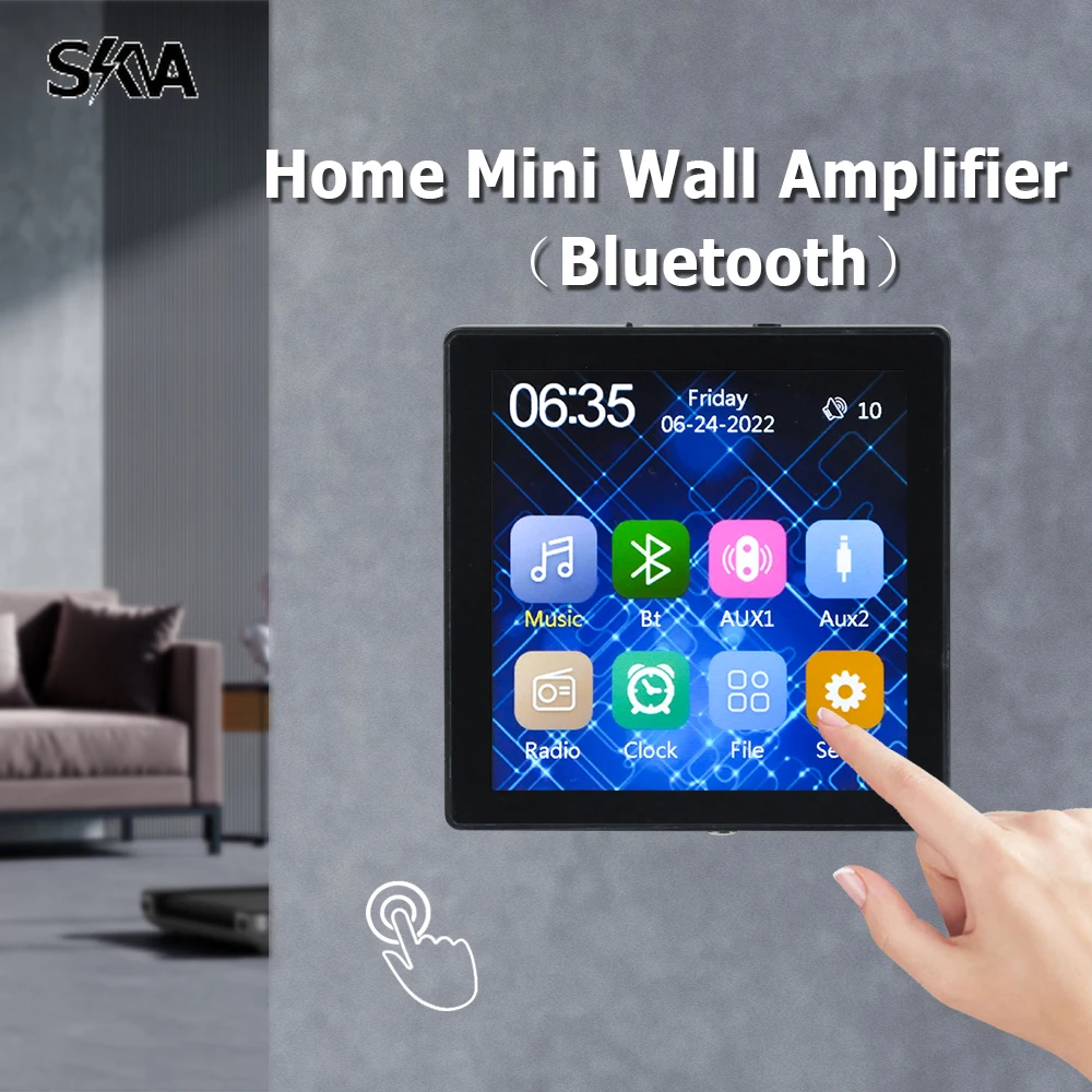 4inch Portable Bluetooth Wall Amplifier Touch Screen Smart Home Background Music System Mini Audio Panel Consumer Electronics
4inch Portable Bluetooth Wall Amplifier Touch Screen Smart Home Background Music System Mini Audio Panel Consumer Electronics