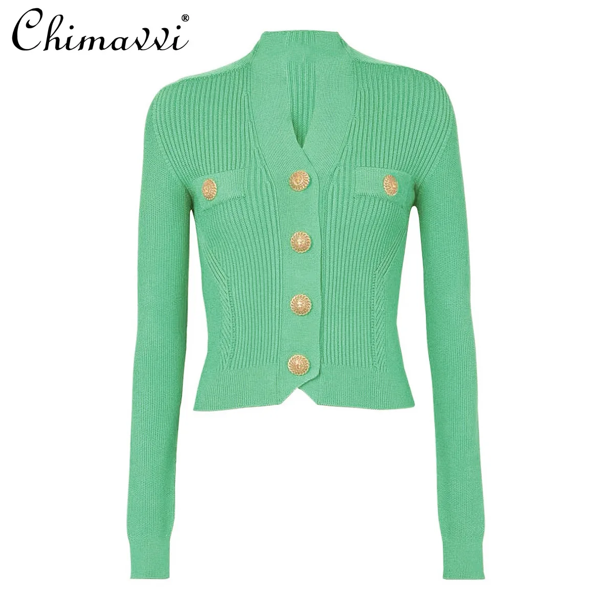 High-end Spring and Autumn New Fashion Women's Knitted Jacket Slim Elegant Commuter Knitted Top Cardigan Hidden Button Sweater
High-end Spring and Autumn New Fashion Women's Knitted Jacket Slim Elegant Commuter Knitted Top Cardigan Hidden Button Sweater