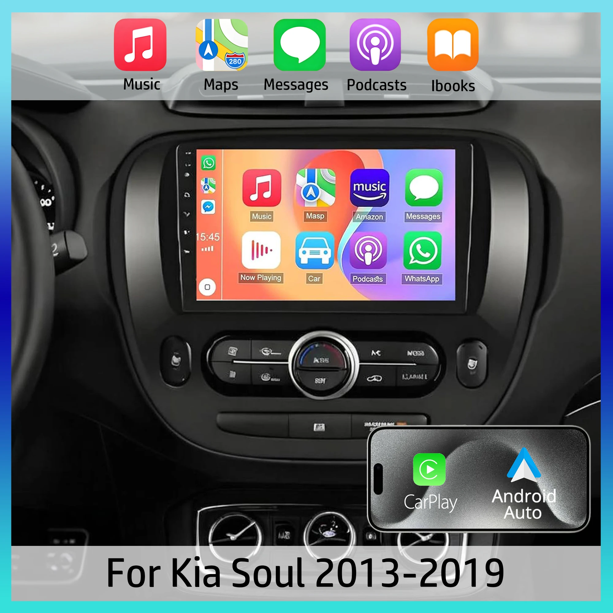 Навигационная система для Kia Soul 2013-2019 годов, Android 15, 9-дюймовый экран, совместимость с CarPlay и Android Auto, 2G + 32G, мультимедиа
Навигационная система для Kia Soul 2013-2019 годов, Android 15, 9-дюймовый экран, совместимость с CarPlay и Android Auto, 2G + 32G, мультимедиа