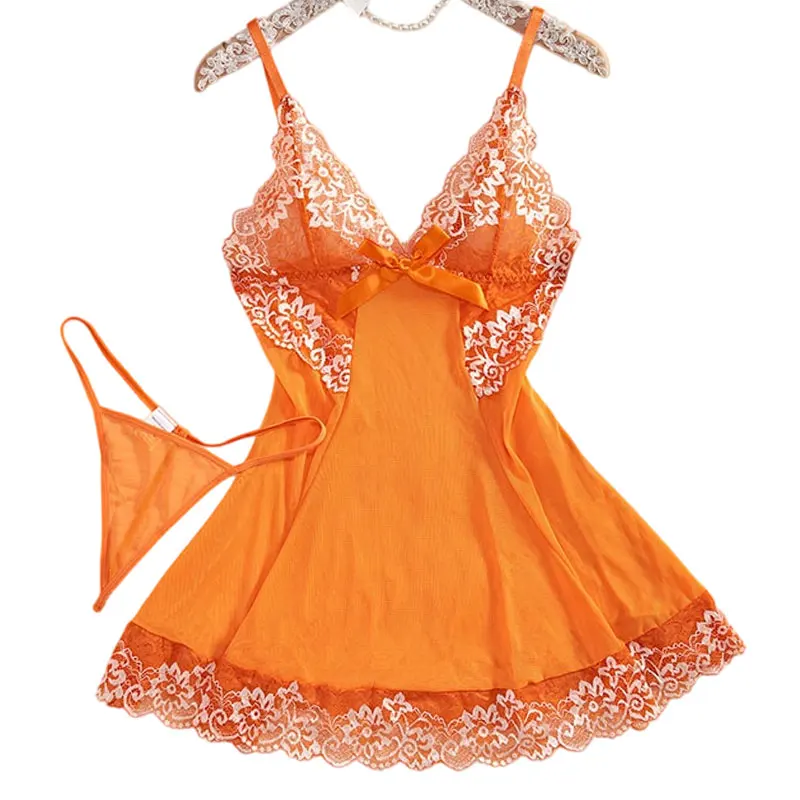 Women's Pajamas Lace Ultra Short Skirt Thong Set Hot Transparent Tulle Nightgown Lady Sets Night Dress Sexy Sleepwear Luxury Kit
Women's Pajamas Lace Ultra Short Skirt Thong Set Hot Transparent Tulle Nightgown Lady Sets Night Dress Sexy Sleepwear Luxury Kit