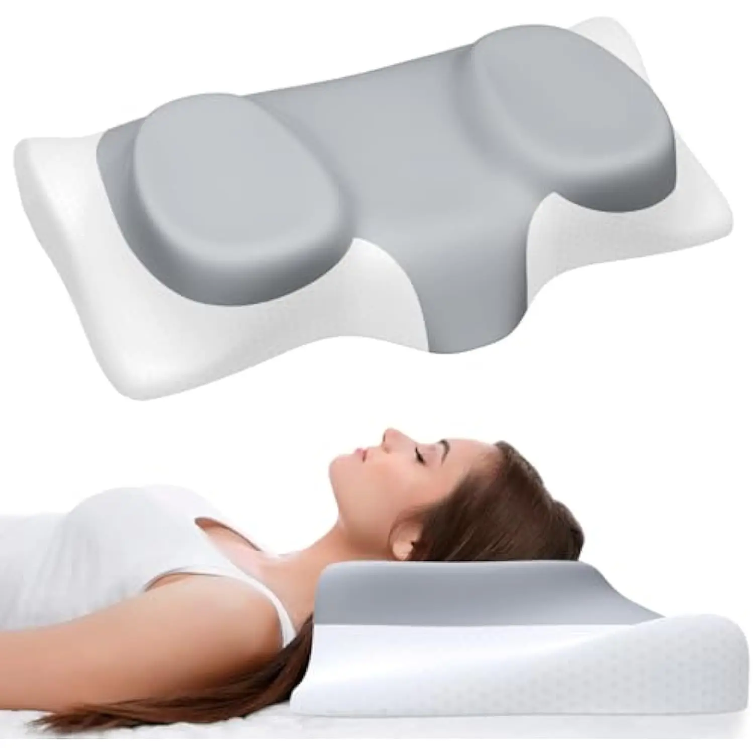 Contour Memory Foam Cervical Pillow,Cooling Gel Pillow for Neck and Shoulder Pain Relief,Ergonomic Orthopedic Adjustable Bed a
Contour Memory Foam Cervical Pillow,Cooling Gel Pillow for Neck and Shoulder Pain Relief,Ergonomic Orthopedic Adjustable Bed a