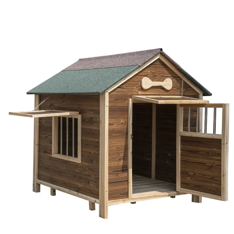 Solid wood dog house outdoor rain protection sun protection warm dog cage outdoor pet kennel villa small medium and large dog
Solid wood dog house outdoor rain protection sun protection warm dog cage outdoor pet kennel villa small medium and large dog