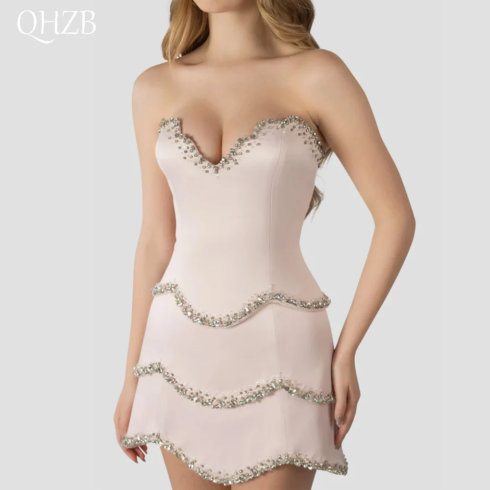 Customized Sparkle Short Beading Cocktail Homecoming Dresses Sweetheart Above-Knee Mini Prom Party Vestidos De Graduación 2025
Customized Sparkle Short Beading Cocktail Homecoming Dresses Sweetheart Above-Knee Mini Prom Party Vestidos De Graduación 2025