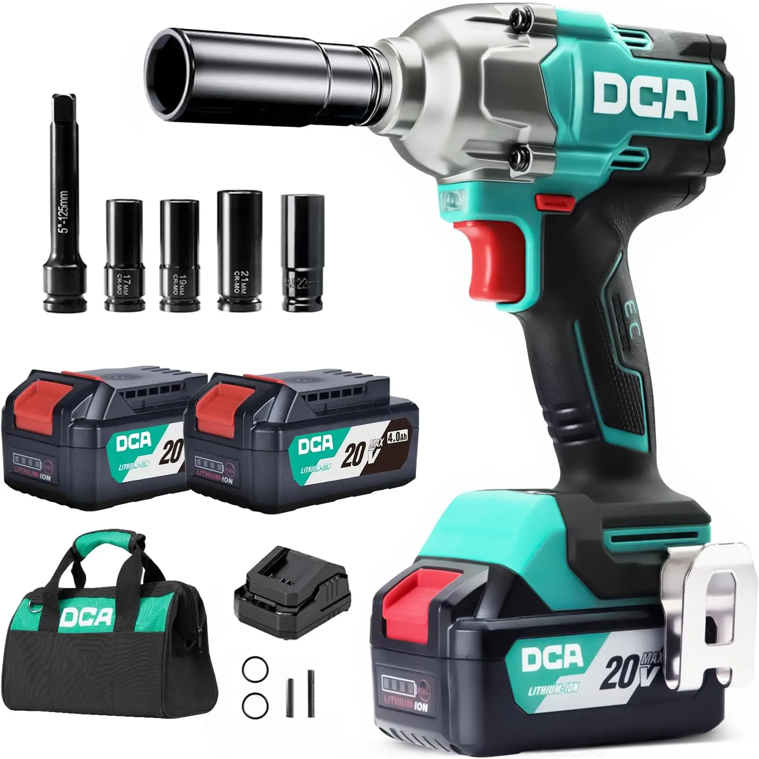 682N.m Cordless Impact Wrench, 1/2" Brushless Gun with Hog Ring, 2 Batteries, Smart Loosen for Auto Repair
682N.m Cordless Impact Wrench, 1/2" Brushless Gun with Hog Ring, 2 Batteries, Smart Loosen for Auto Repair