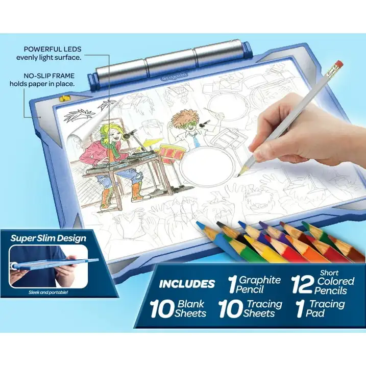 Crayola Light-Up Tracing Pad, Blue, Colored Pencils, Creative Gift for Kids & Artists, Arts & Craft Supplies, Kids Toys
Crayola Light-Up Tracing Pad, Blue, Colored Pencils, Creative Gift for Kids & Artists, Arts & Craft Supplies, Kids Toys