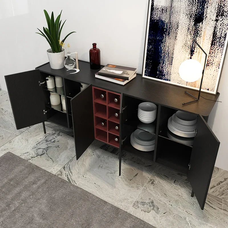 Sideboard Cabinet Modern Minimalist Black Oak Color Storage Cabinet High Leg Cabinet Wine Cabinet Dining Room Cabinet
Sideboard Cabinet Modern Minimalist Black Oak Color Storage Cabinet High Leg Cabinet Wine Cabinet Dining Room Cabinet