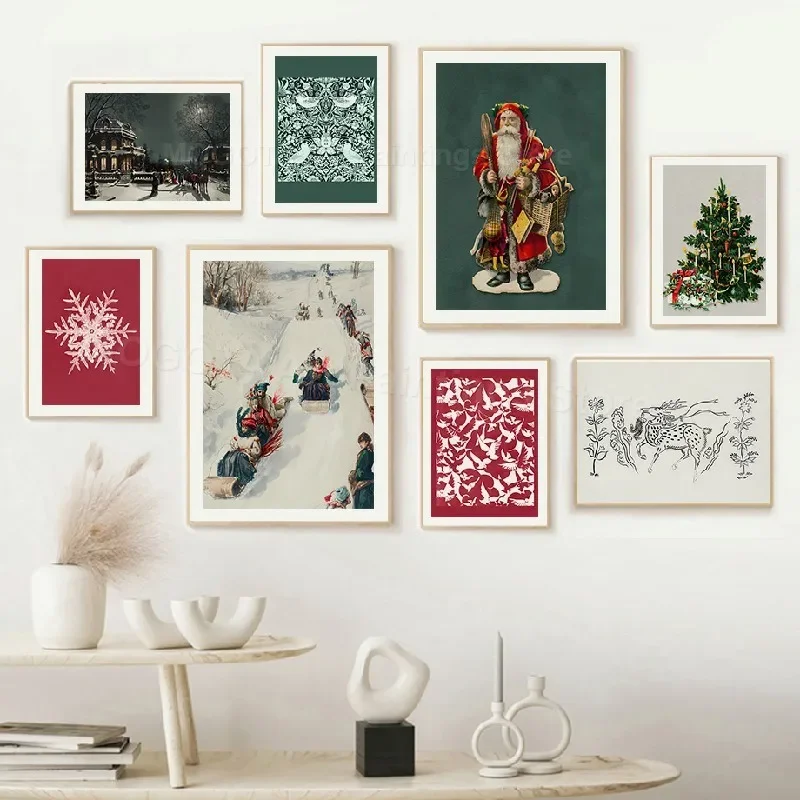 Vintage Christmas Tree Elk Skiing Snowflake Winter Wall Art Canvas Painting Poster And Prints Picture For Living Room Home Decor
Vintage Christmas Tree Elk Skiing Snowflake Winter Wall Art Canvas Painting Poster And Prints Picture For Living Room Home Decor