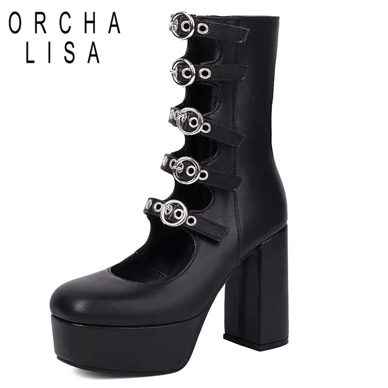 ORCHA LISA Brand Female Sandals Square Toe Block Heels 10.5cm Platform Zipper Belt Buckles Big Size 41 42 43 Fashion Dating Bota
ORCHA LISA Brand Female Sandals Square Toe Block Heels 10.5cm Platform Zipper Belt Buckles Big Size 41 42 43 Fashion Dating Bota