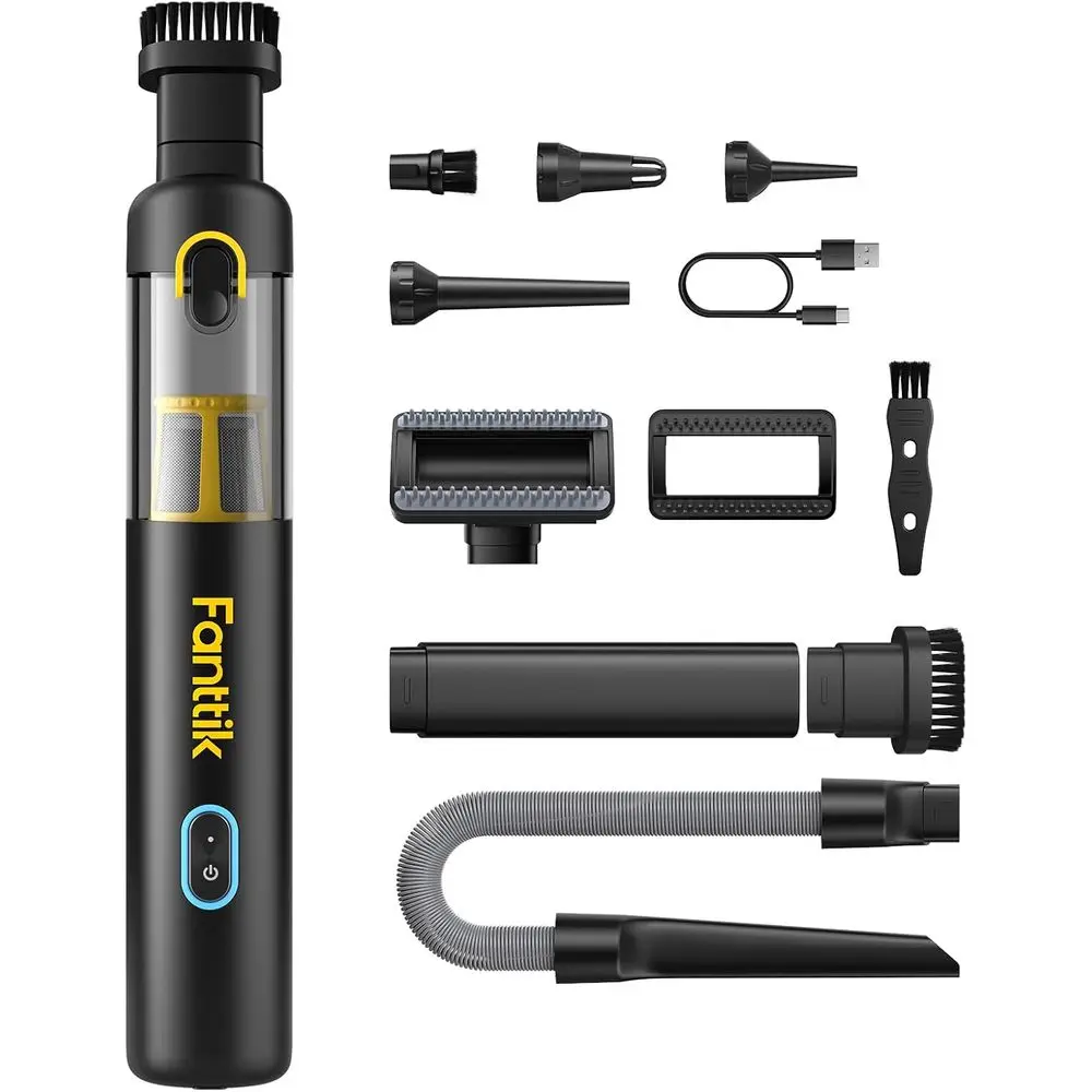 Portable 4-in-1 Mini Cordless Vacuum, 19000pa Suction, Type-C Charging, Ideal for Cars, Desks, and Keyboards (Black)
Portable 4-in-1 Mini Cordless Vacuum, 19000pa Suction, Type-C Charging, Ideal for Cars, Desks, and Keyboards (Black)