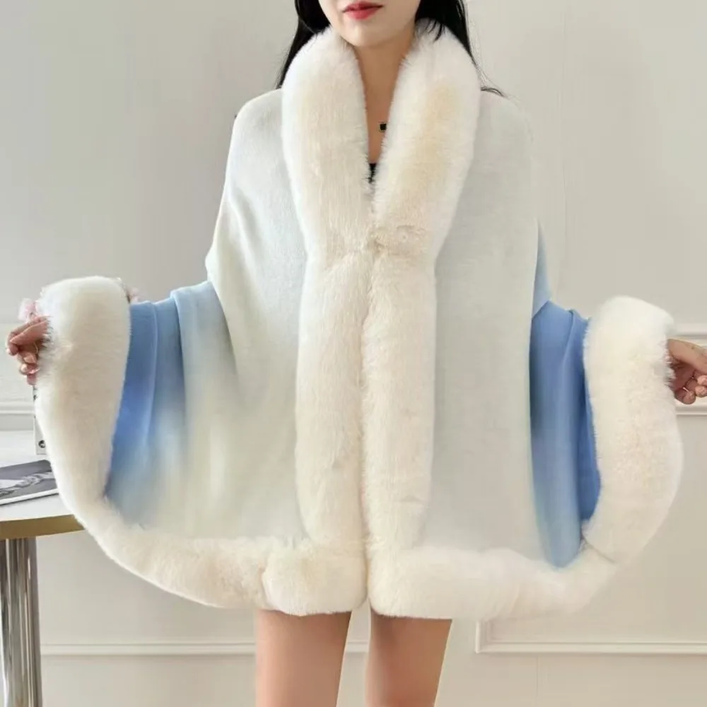 Women Fashion Winter Warm Plush Shawl Thicken Elegant Bridal Wrap Shawl Gradient Color Fluffy Cardigan Cape
Women Fashion Winter Warm Plush Shawl Thicken Elegant Bridal Wrap Shawl Gradient Color Fluffy Cardigan Cape