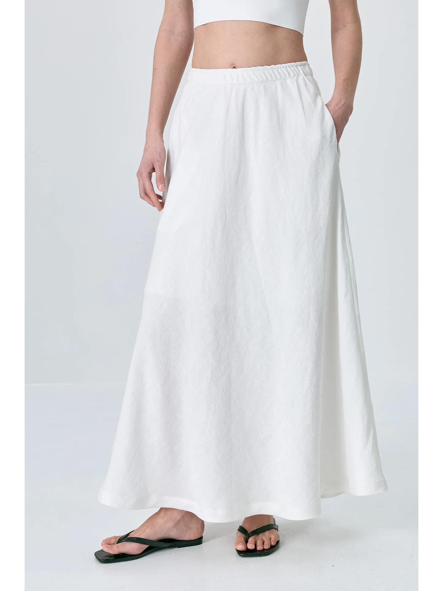 Casual Loose Fit White Linen Half Skirt for Pear Shaped Body Summer Versatile Long A-Line Skirt Breathable Comfortable Skirt
Casual Loose Fit White Linen Half Skirt for Pear Shaped Body Summer Versatile Long A-Line Skirt Breathable Comfortable Skirt