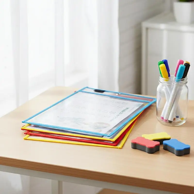 Waterproof Transparent Document Storage Bag Reusable Random Color A4 Paper File Organizer For Office And School
Waterproof Transparent Document Storage Bag Reusable Random Color A4 Paper File Organizer For Office And School