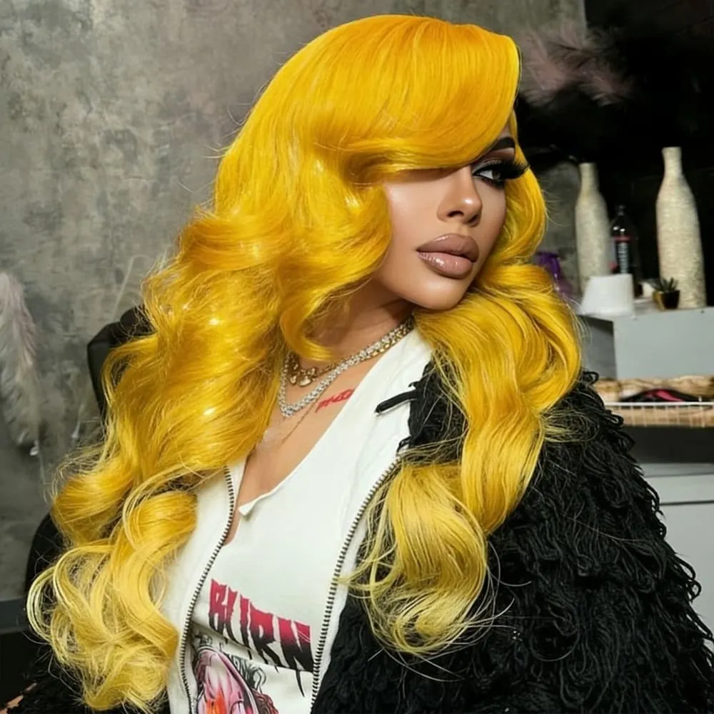 Yellow Lace Front Wig Human Hair 200 Density Body Wave Lace Front Wig Human Hair 13x4 HD Lace Front Wig Human Hair for Women
Yellow Lace Front Wig Human Hair 200 Density Body Wave Lace Front Wig Human Hair 13x4 HD Lace Front Wig Human Hair for Women