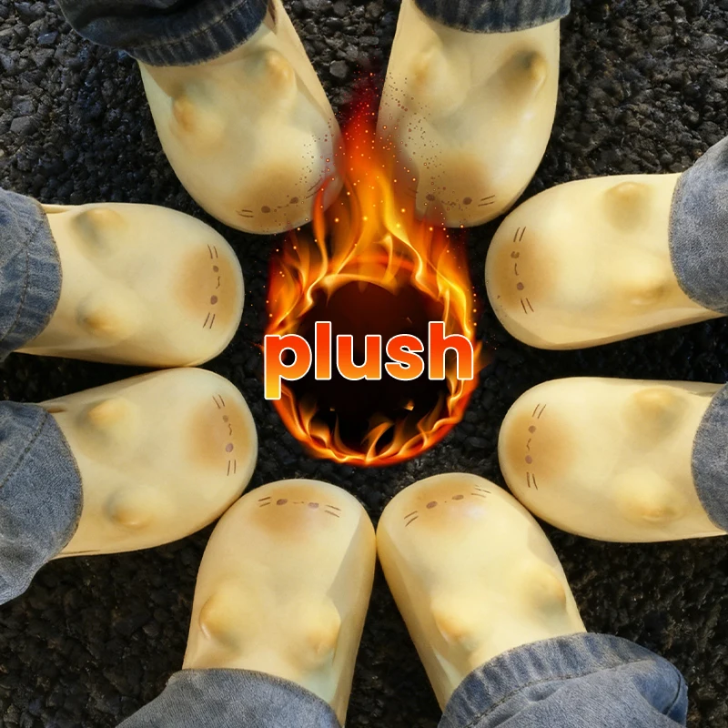 Cartoon Plush Cat Paw Slippers Cute EVA Sole Waterproof Slipper for Women Men Winter Plush Fluffy Home Warmth Slipper Shoes
Cartoon Plush Cat Paw Slippers Cute EVA Sole Waterproof Slipper for Women Men Winter Plush Fluffy Home Warmth Slipper Shoes