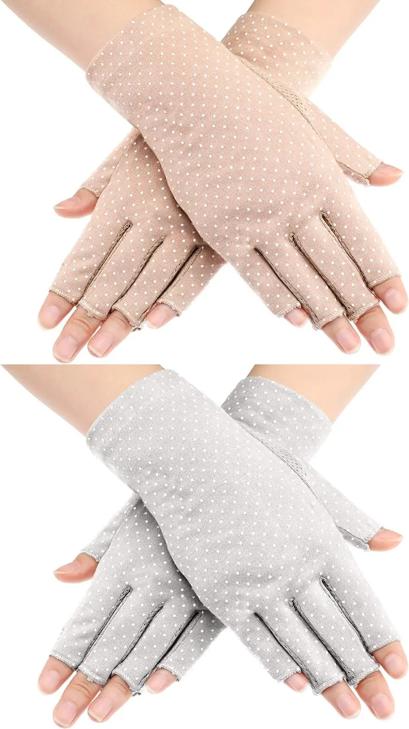 Women UV Protection Fingerless Sun Gloves for Driving, Summer Non Slip
Women UV Protection Fingerless Sun Gloves for Driving, Summer Non Slip