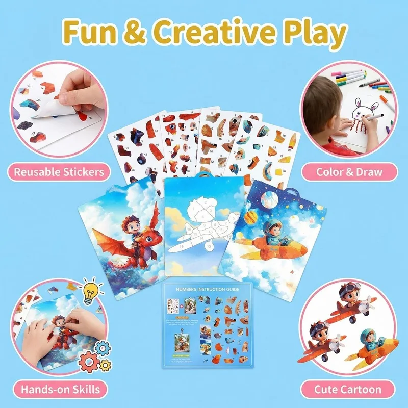 Детский коллаж ручной работы «сделай сам», трехмерная бумага для коллажа, наклейки для раннего образования, просвещения, головоломки
Детский коллаж ручной работы «сделай сам», трехмерная бумага для коллажа, наклейки для раннего образования, просвещения, головоломки