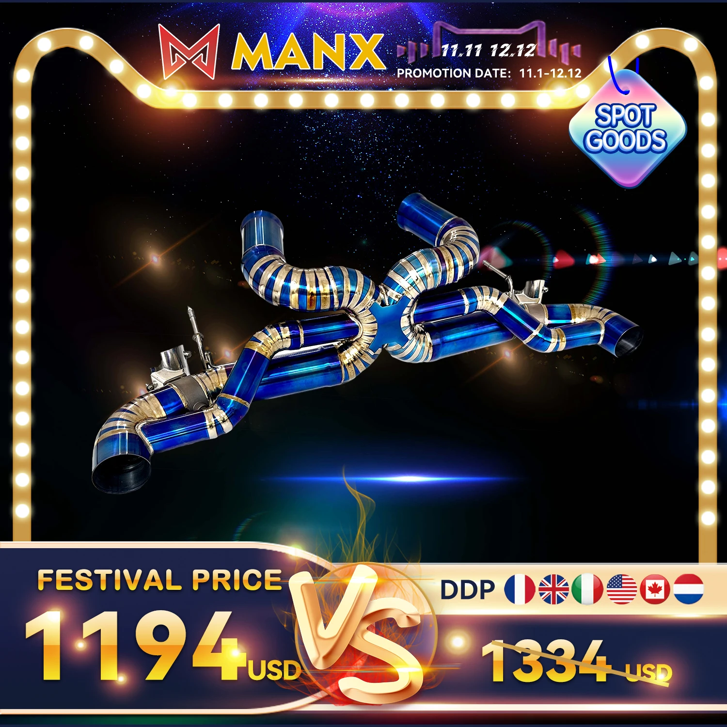 11.11 Высококачественный клапан Ti Catback McLaren GT 4.0T OEM, совместимый с синими наконечниками, прямая бесшовная посадка
11.11 Высококачественный клапан Ti Catback McLaren GT 4.0T OEM, совместимый с синими наконечниками, прямая бесшовная посадка