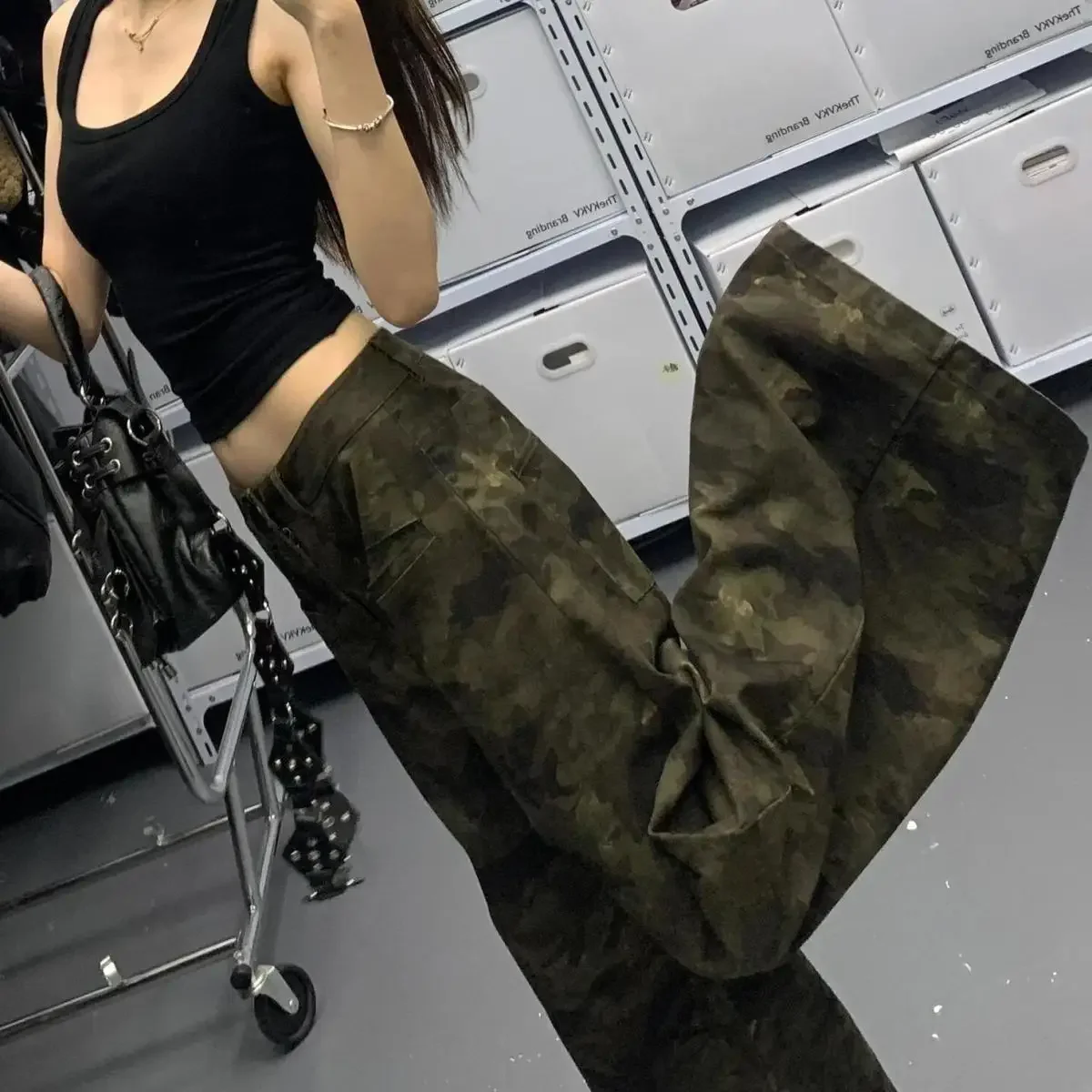 Винтажные камуфляжные джинсы Y2K, женские мешковатые повседневные прямые брюки с высокой талией, уличная одежда, широкие брюки в американском стиле ретро, хип-поп
Винтажные камуфляжные джинсы Y2K, женские мешковатые повседневные прямые брюки с высокой талией, уличная одежда, широкие брюки в американском стиле ретро, хип-поп