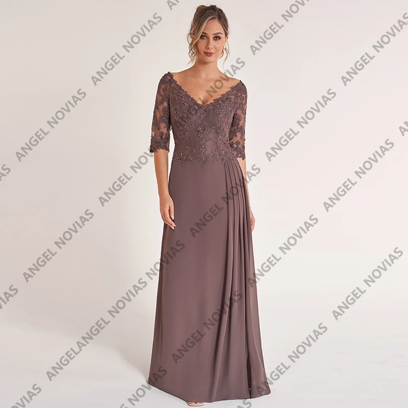 Long Formal Brown Mother of the Bride Dresses with Sleeves Wedding Guest Party Dresses Vestido Para Boda Madre De La Novia
Long Formal Brown Mother of the Bride Dresses with Sleeves Wedding Guest Party Dresses Vestido Para Boda Madre De La Novia