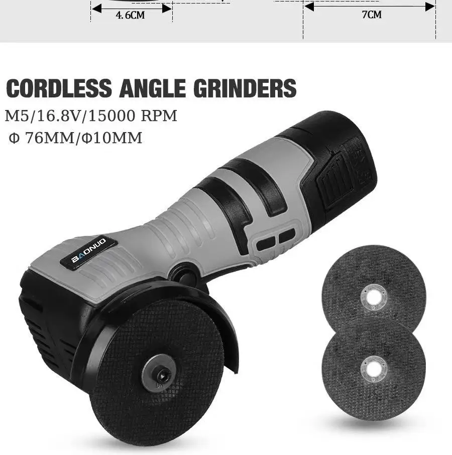 Lithium battery brushless electric angle grinder, high-speed grinder, cutting machine, woodworking electric tool, 16.8V battery
Lithium battery brushless electric angle grinder, high-speed grinder, cutting machine, woodworking electric tool, 16.8V battery