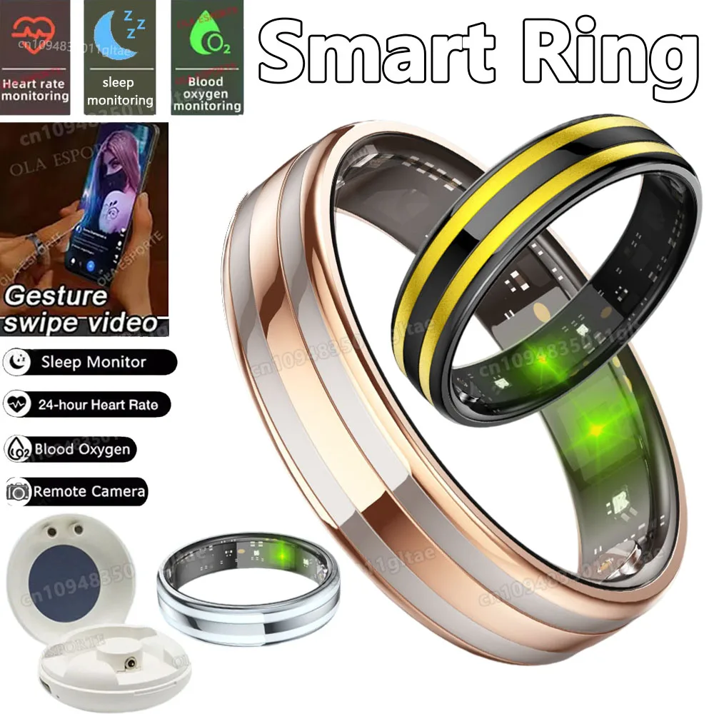 NEW Healthy Smart Ring Gesture Control 5ATM Waterproof Heart Rate/Sleep/Blood Oxygen Monitoring For Android/IOS Men Women Gifts
NEW Healthy Smart Ring Gesture Control 5ATM Waterproof Heart Rate/Sleep/Blood Oxygen Monitoring For Android/IOS Men Women Gifts